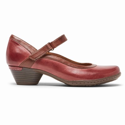 Rockport Cobb Hill Laurel Mary Jane Heels Damen Rot IMF-354860